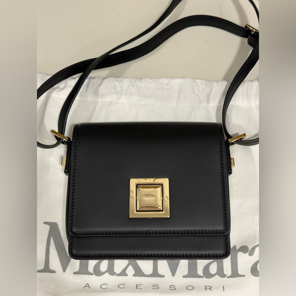 Max Mara MM leather crossbody bag